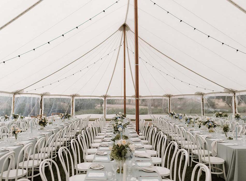 Wedding marquee set up at Brunah Plains by Truffleduck