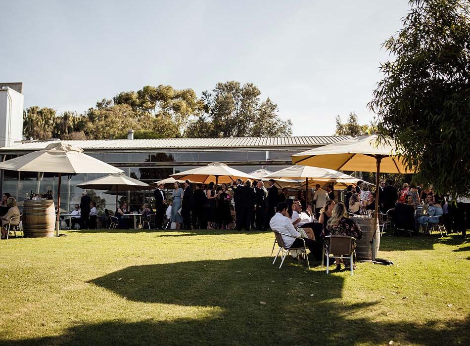 Canape hour at wedding reception at Terindah Estate